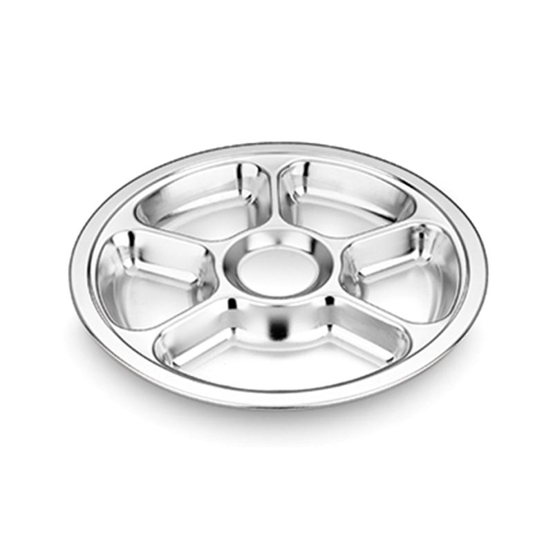 中式圓六格快餐盤